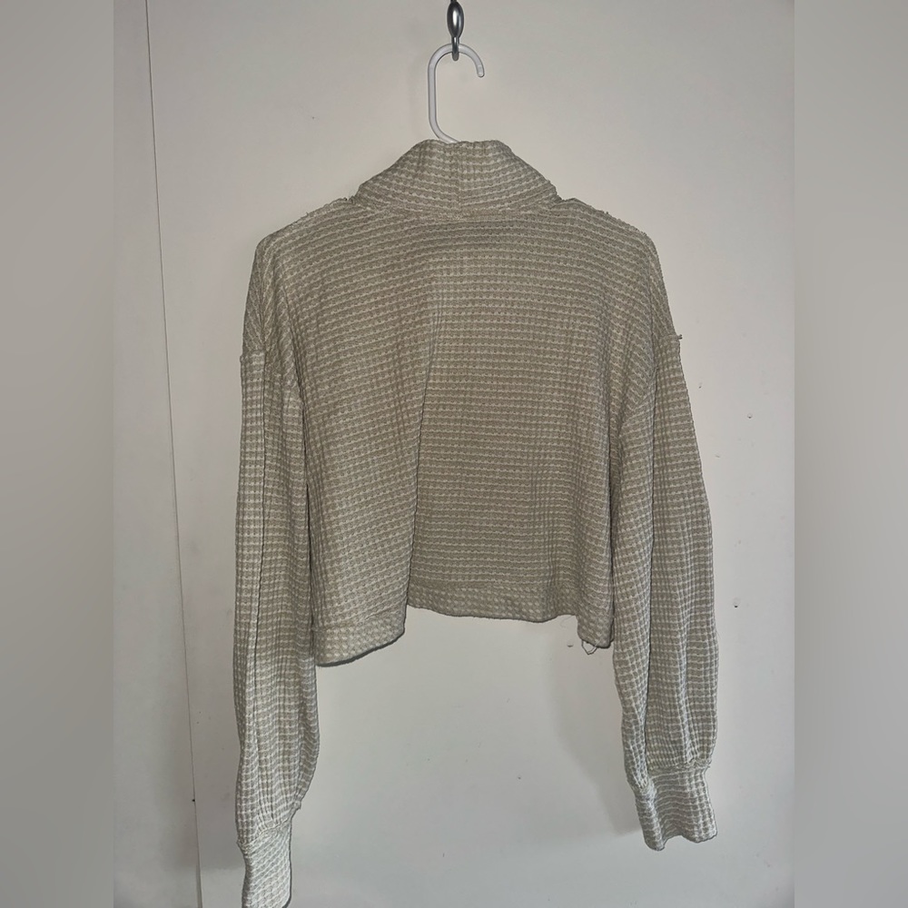 Free People Cowl Neck Crop Sweater